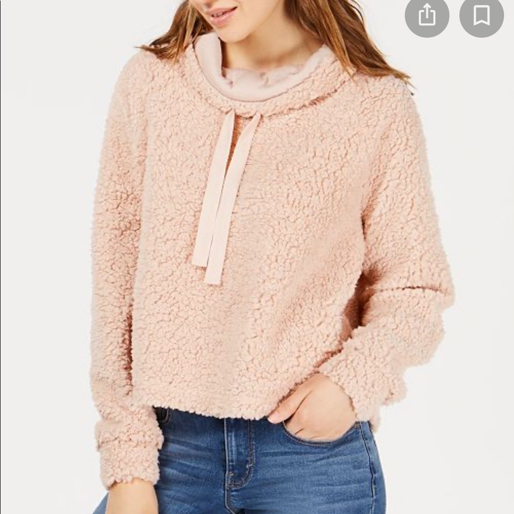 Hippie Rose Sherpa Warm Sweatshirt NEW Size XL‎